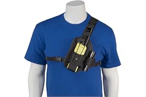 HOLSTERGUY RCH-101U Universal Radio Chest Harness Shoulder Holster Pack - Adjustable Single Pouch for Two-Way Radios, Motorola and Walkie Talkies - Made in USA