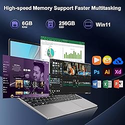 bvate 14" Laptop Win 11 256GB SSD Up to 1TB SSD