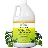 Neem Oil Spray for Plants with Peppermint Oil. Indoor &amp; Outdoor Plant Use | Pet-Safe*, Smells Good &amp; Bee Friendly*, Natural Leaf Shine &amp; Plant Wash Spray, Ready-To-Use. By Smart Grower 128oz - Refill