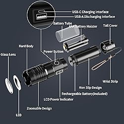 Rechargeable Flashlights 1000000 High Lumens Long