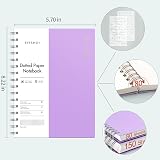 EMS HOI Notebook A5 Bullet Dotted Journal 300P 100gsm Purple Spiral view 3