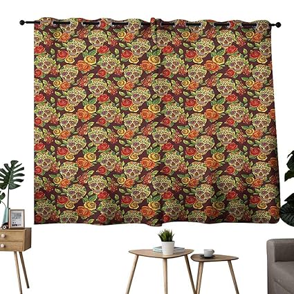 Amazon Com Mannwarehouse Sugar Skull Noise Reduction Curtain