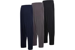 DARESAY 3 Pack: Mens Athletic Pants with Pockets, Mens Sweatpants, Mens Joggers with Pockets (Up to 3XL)