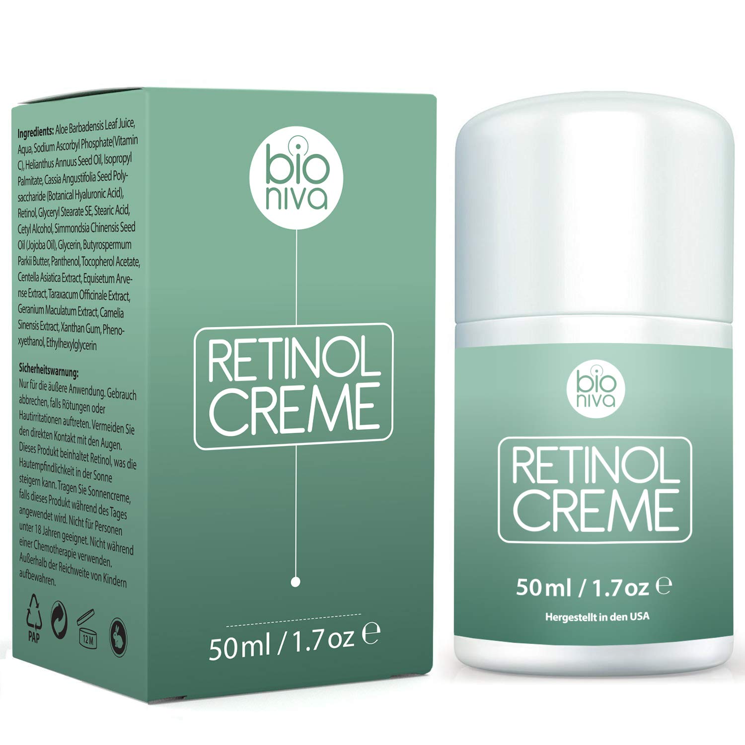 Award Winning Bioniva Retinol Moisturizer Cream 2.5 Retinol Liposome