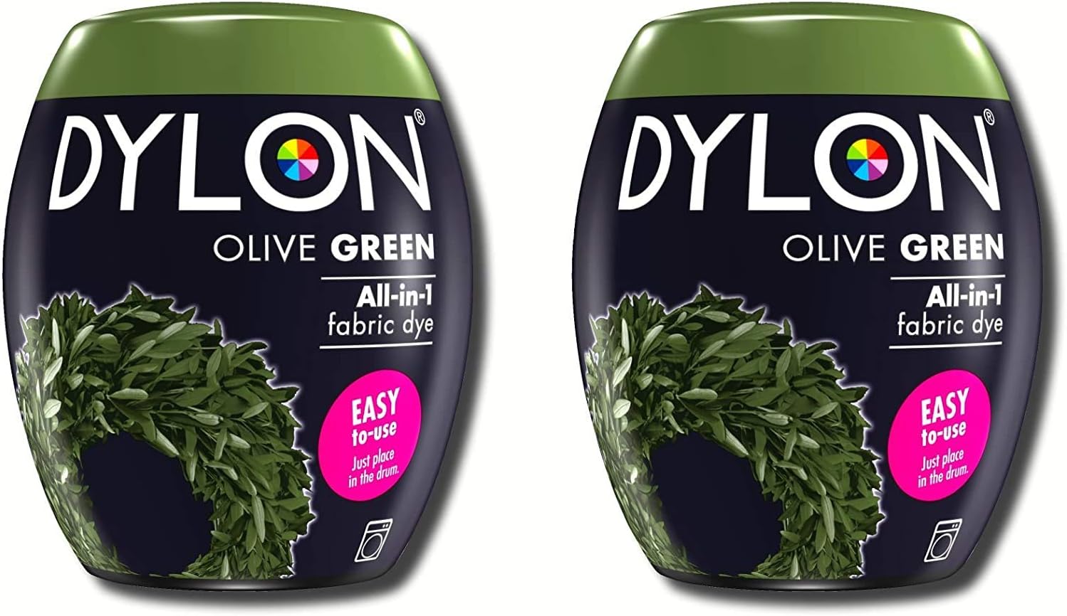 Dylon 350g Olive Green Machine Dye Pod 2 Pack, 700g