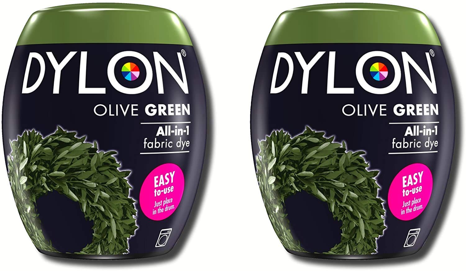 Dylon 350g Olive Green Machine Dye Pod 2 Pack, 700g