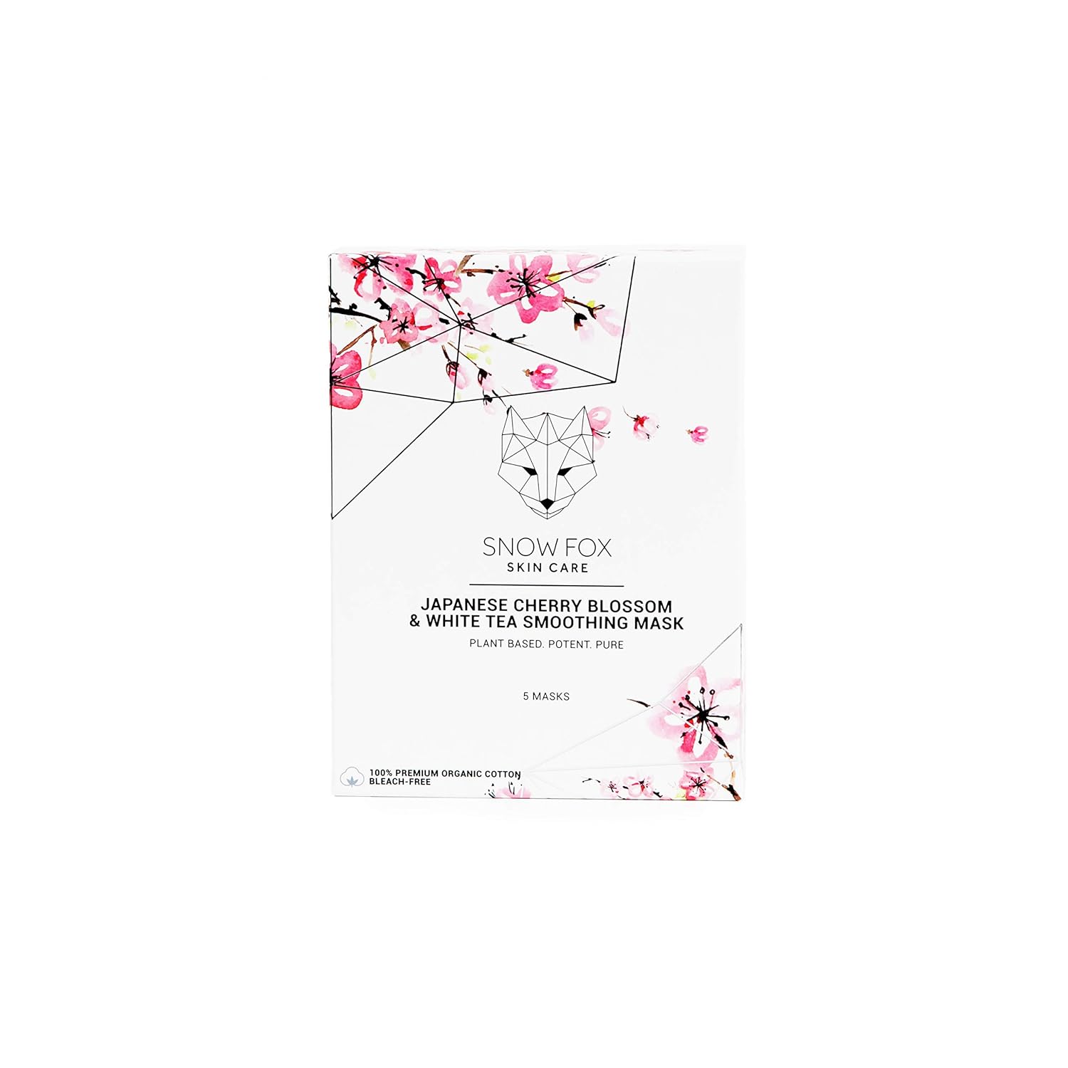 Snow Fox Japanese Cherry Blossom & White Tea Smoothing Mask – Skin Texture Enhancing for Smooth, Bright and Glossy Skin"Glass Skin"