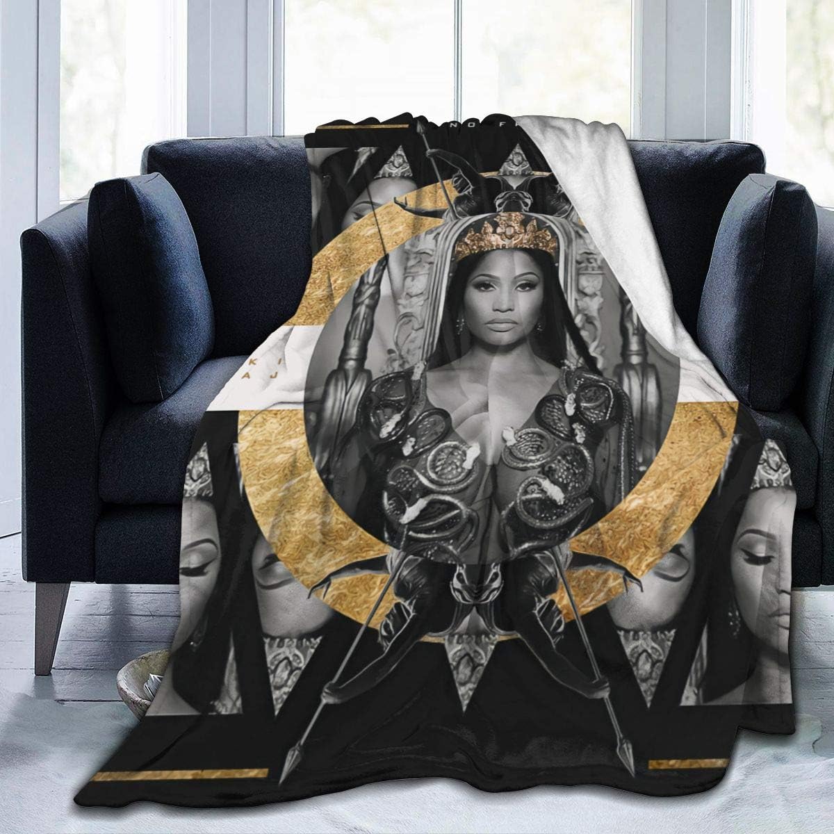 HazelTDahl Nicki Minaj Soft Queen Size Summer Blanket All Season Warm Microplush Lightweight Thermal Fleece Blankets for Couch Bed Sofa 60"x50"