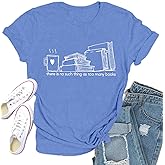 Qskall Womens Teacher Shirts Book T-Shirt Reading Tee Tops