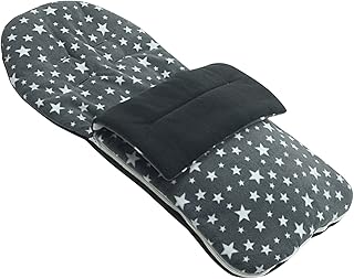 Fleece Fußsack kompatibel mit Teutonia Cosmo – Grau Star