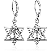 HELORET Flower Earrings Daisy/Sunflower Leverback Earrings Dainty Flower Drop Dangle Earrings Jewelry for Women Birthday