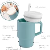 Infantino My 1st Tumbler 9 oz Moody Blue Leak-Resistant Straw Handle view 4