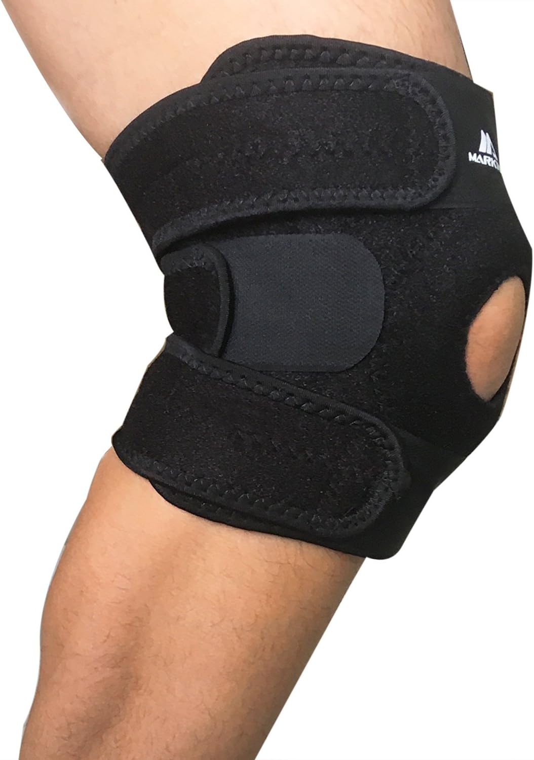Open Knee Brace Support, SENQIAO Adjustable Knee Brace for Arthritis, Breathable Neoprene Knee Sleeve Tendon Brace for women men, Christmas gift