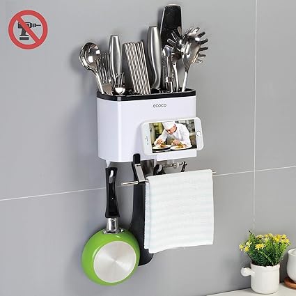 Amazon Com Utensils Holder Caddy Strong Self Adhesive Wall