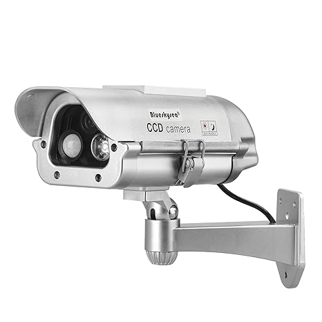 Blueskysea Solar Powered Cctv Security Fake Dummy Camera With Human Sensor And Flash Lights