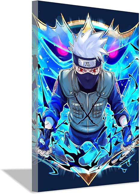 Amazon Co Jp ナルトキャラクターカラフルアニメhdキャンバス絵画アートポスターホームリビングルームオフィスキャンバス壁アート絵画アニメファン寝室装飾ポスター60x90cm 24x36inch 内枠ポスター2 ホーム キッチン