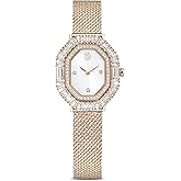 Swarovski Matrix Octagon Watch, Swiss Made, Clear Crystals, Gold-Tone, Stainless Steel Finishes