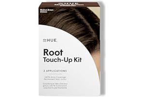 dpHUE Root Touch-up Kit, Medium Brown - Two Applications - Permanent Gray Hair Touch Up & Root Cover Up Solution - Low Ammoni