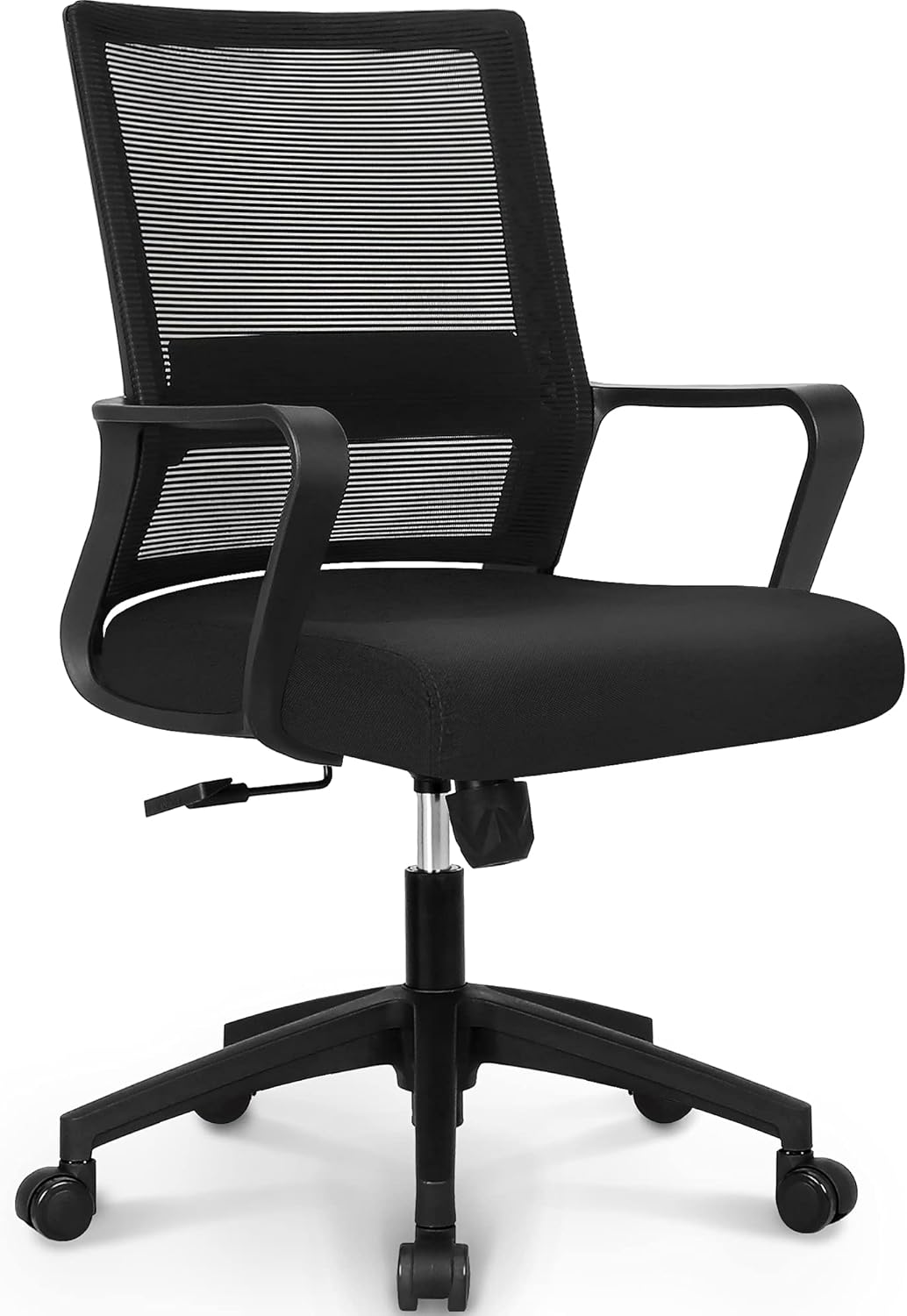 NEO CHAIR Office Swivel Desk Ergonomic mesh Adjustable Lumbar Support Computer Task Back armrest Home Rolling Women Adults Men Comfort Chairs Height Comfortable Gaming Modern (Black)