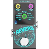 Mini Reverb Guitar Pedal, Verb Square Digital Reverb 9 Modes Room, Hall, Chorus, Duck, Plate, Studio, LOFI, Echo, with True Bypass Aluminium Alloy