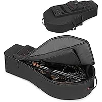 DSLEAF Soft Compound Bow Case, Padded Crossbow Case with Arrow Pocket and Backpack Straps, Tactical Archery Bow Carrier Bag w