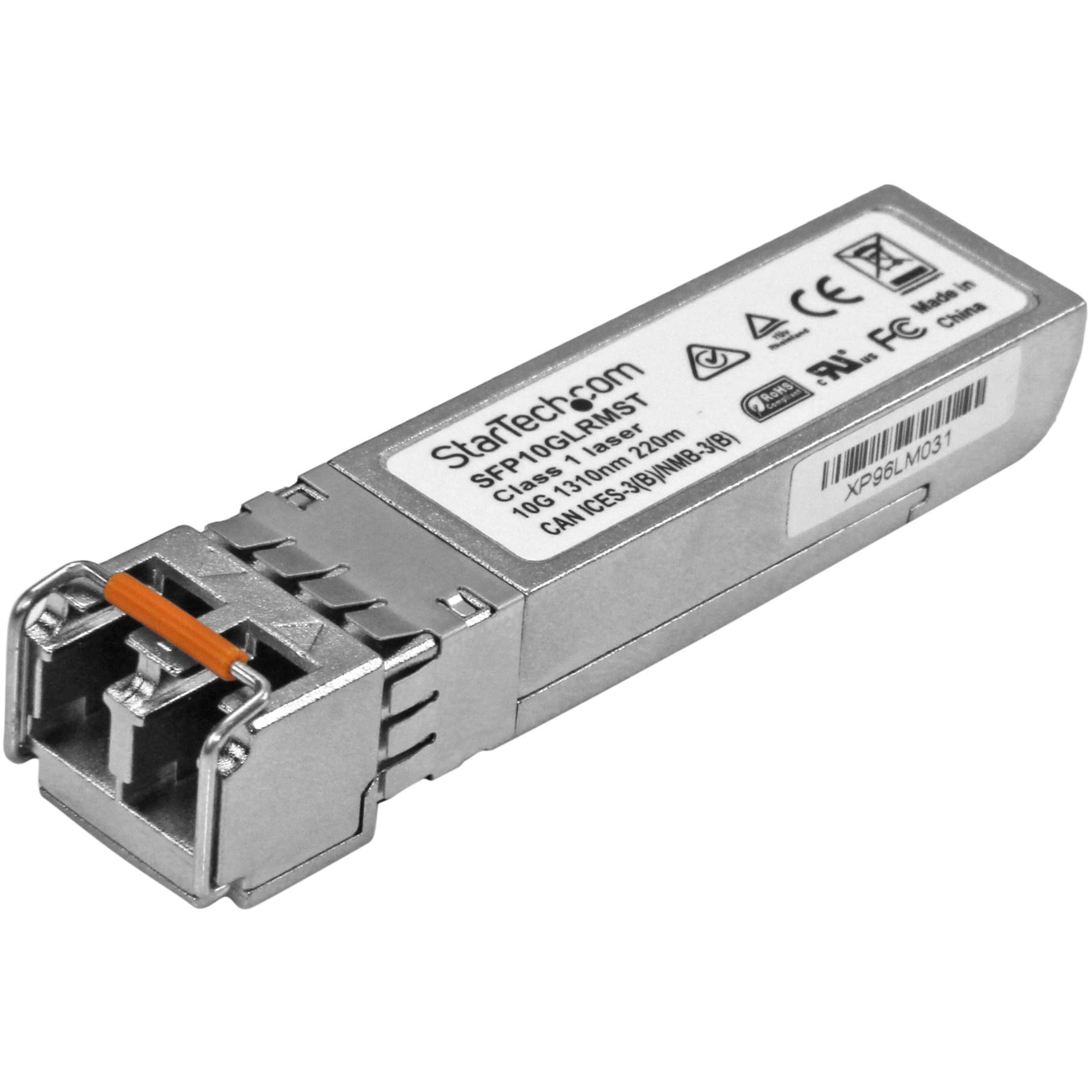 StarTech.com Cisco SFP-10G-LRM Compatible SFP+ Module - 10GBASE-LRM - 10GbE MMF Optic Transceiver - LC 200m - 1310nm - DDM Cisco Firepower, ASR9000, C9300 (SFP10GLRMST) — image 1