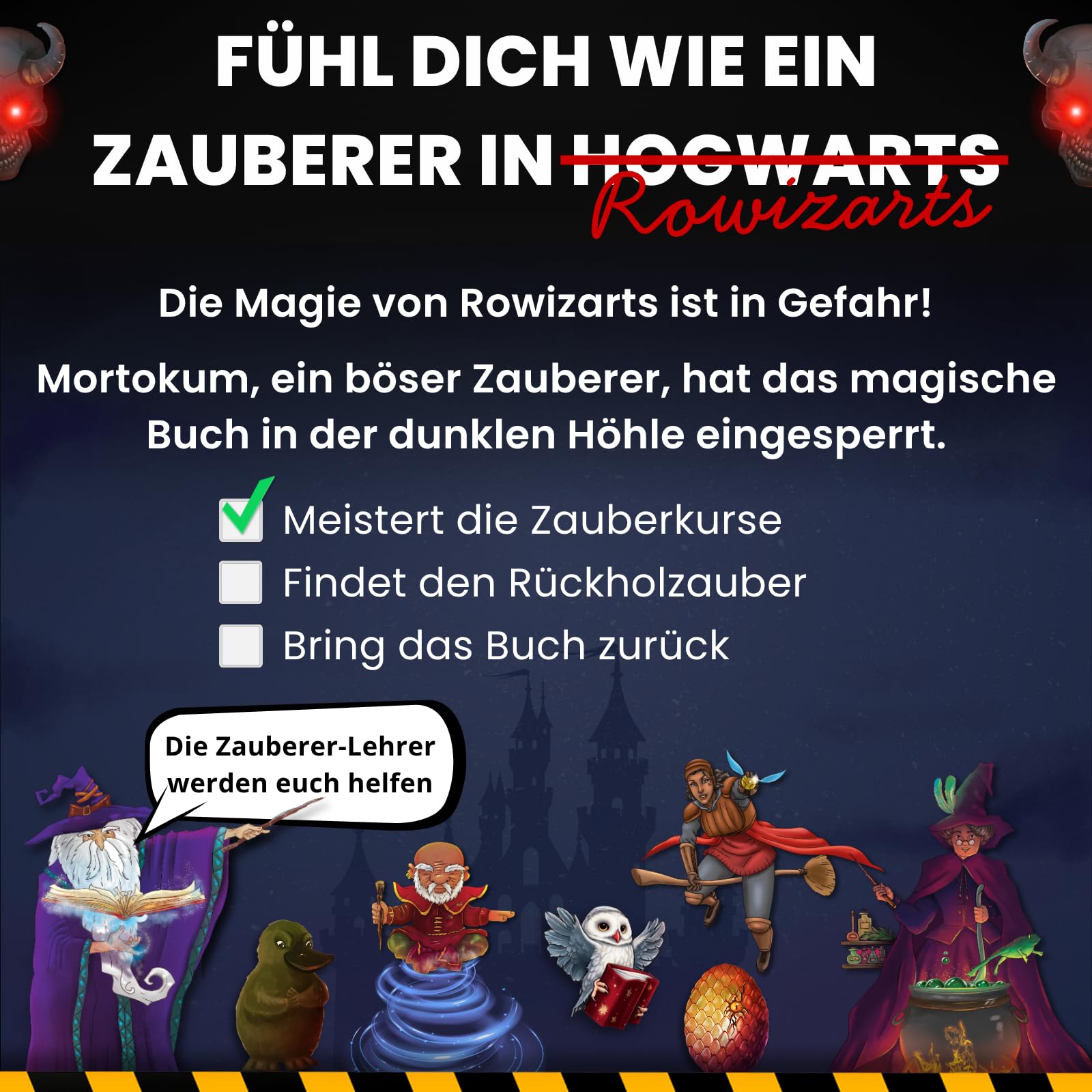 Escape-Room-Spiel für Kinder | 5 bis 12 Jahre Harry-Potter-Spiel | Harry-Potter-Geschenk & Partydekoration für Geburtstage | Familienspiel zum Exit | 5 rätselhafte Räume | (1 bis 5 Spieler) 5