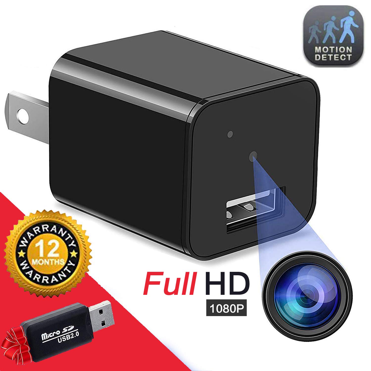Best Hd 1080P Hidden Camera Usb Wall Charger Adapter Video Recorder Home Security