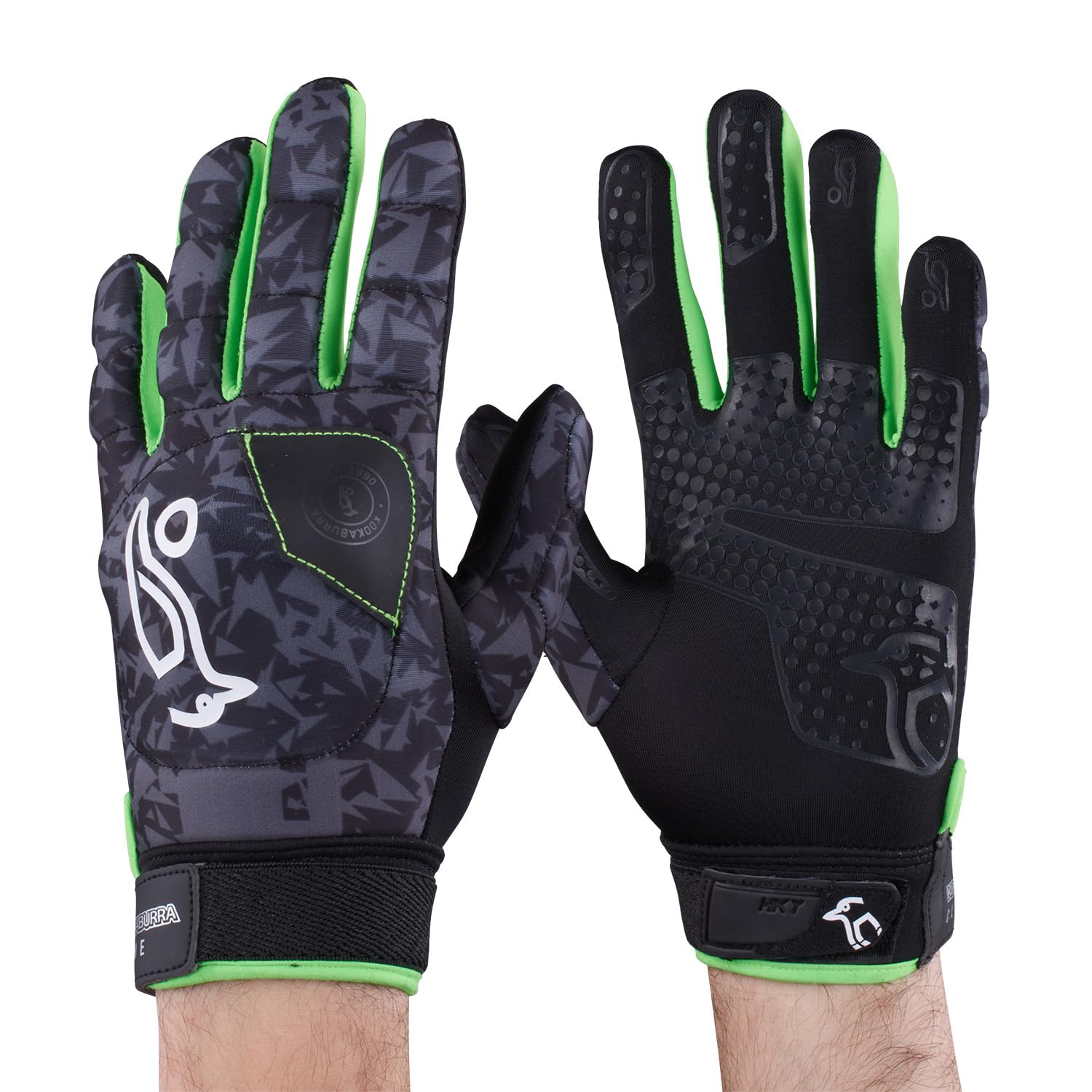 Kookaburra Clone Hockey Glove, Grey/Lime