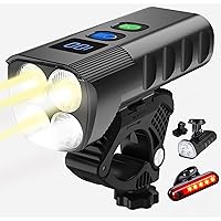 Yosky Bike Headlight True 2000 Lumens, USB Rechargeable Bike Front Lights，Best Bike Headlight Premium Powerful Waterproof Bic