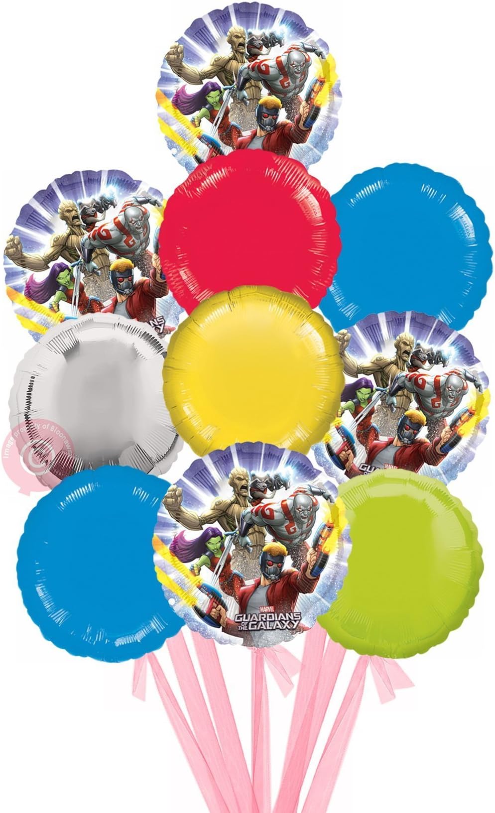 Guardian of The Galaxy 2 - Inflated Helium Balloon Delivered in a Box - Biggest Bouquet - 10 Balloons - Bloonaway