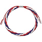 LAMIBEE Country Pride, Country Flag Code Bracelet, Protection and Lucky Sufer String Bracelet, Tibetan Wrist Wrap Bracelet, Boho Style Rope Bracelet for Women, Men, String Thread Bracelets