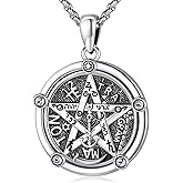 Witchy Jewelry for Women Men Nudo De Bruja Plata 925 Original Witches Knot Necklace Tetragrammaton Hecate Necklace Lilith Necklace Pentagram Necklace Cat Necklace Triple Moon Goddess Pendant Necklace
