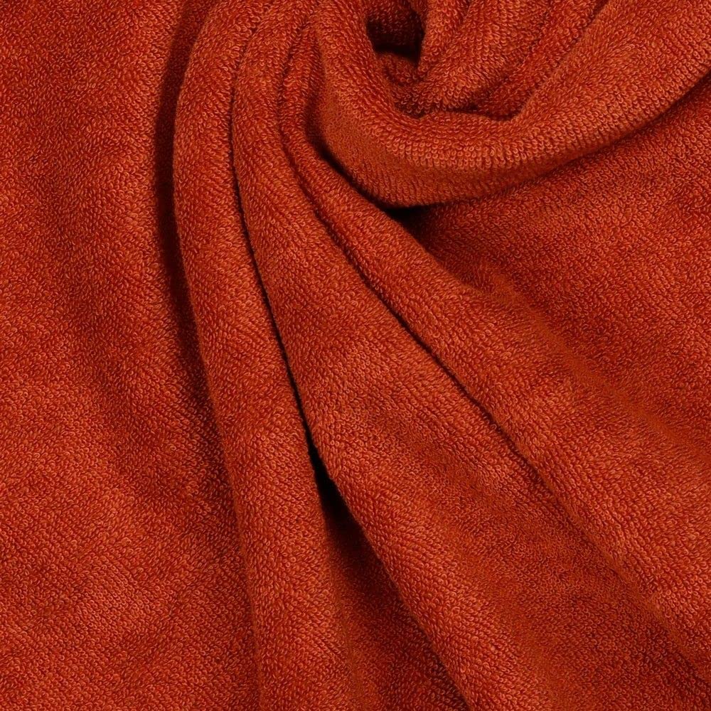 Stretch Cotton Terry Towelling Fabric Material - Rust, 1Mtr - 150cm x 100cm