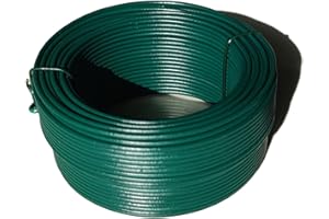 12 AWG (2mm) Plastic Coated Garden Wire 110 Feet Twist Tie Wire for Training Vines Roses and Other Climbing Plants