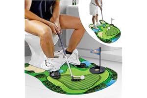 MTSBDM Toilet Golf Set – Hilarious Mini Golf Game for Restroom, Gag Gift to Golfers, Ideal for Father's Day Pranks, Birthdays