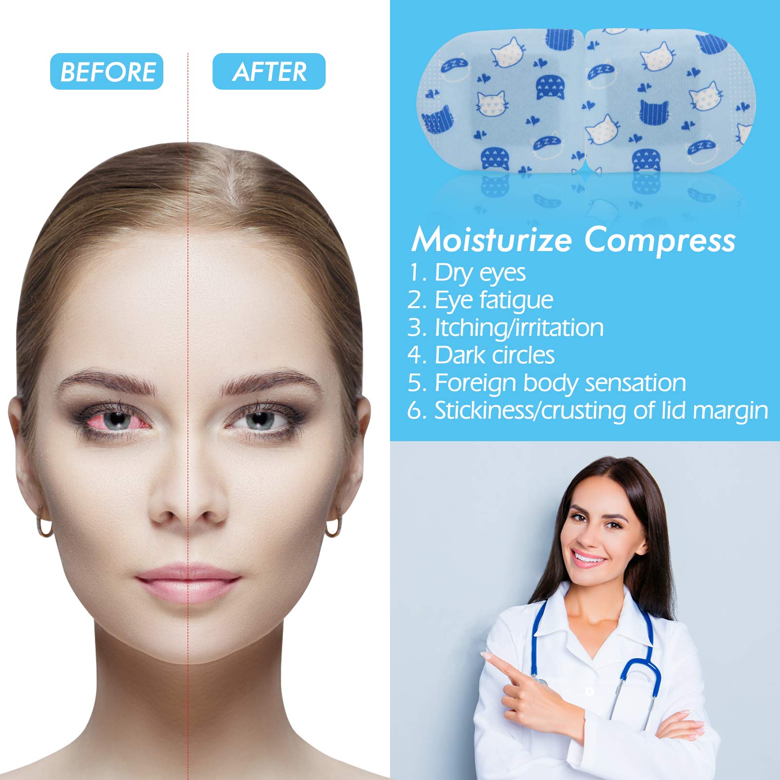 Jekeno Steam Eye Mask, 16 Packs Eye Masks for Dry Eyes, 40-60 Minutes Self Moist Warm Compress Heated Disposable Mask for Sleep, Spa Relaxing Trip Gifts, Travel Essentials for Women Men