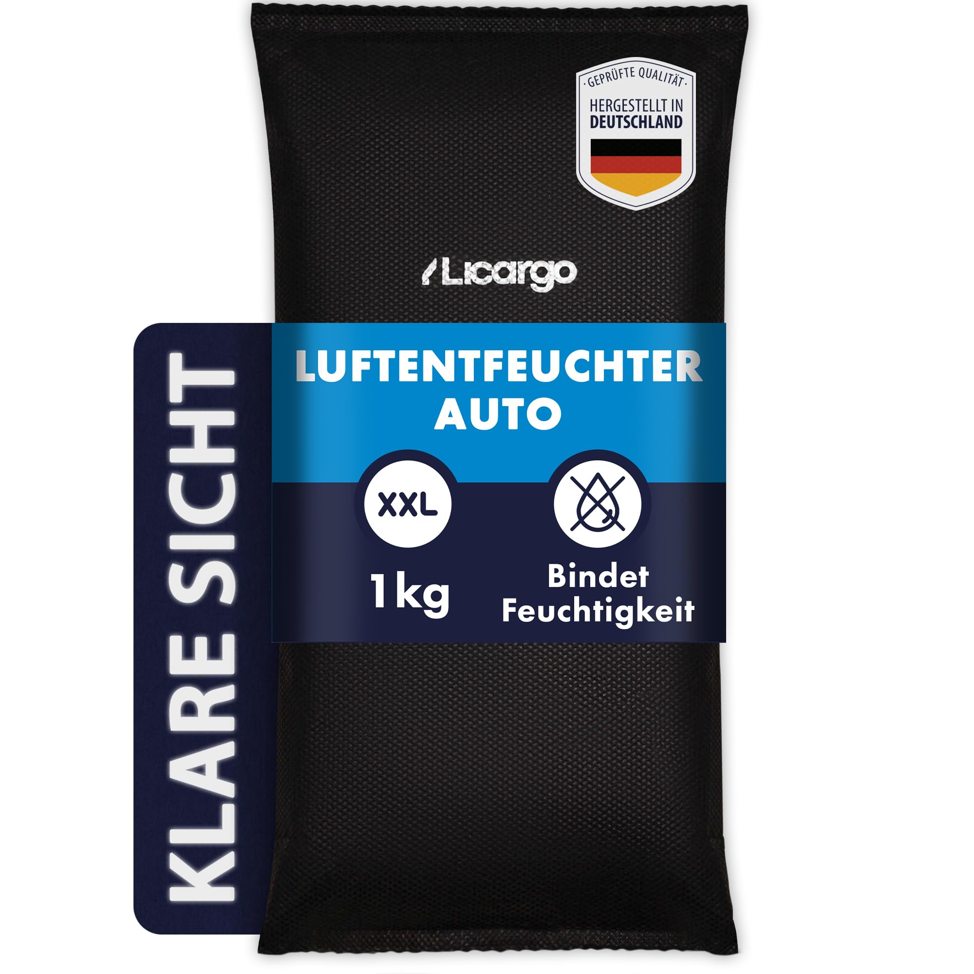 LICARGO Luftentfeuchter Auto 1 kg - Beschlagfreie Scheiben & klare Sicht - Auto Entfeuchter extra stark mit Naturgranulat, wiederverwendbar - gegen Feuchtigkeit & Schimmel im Autoinnenraum