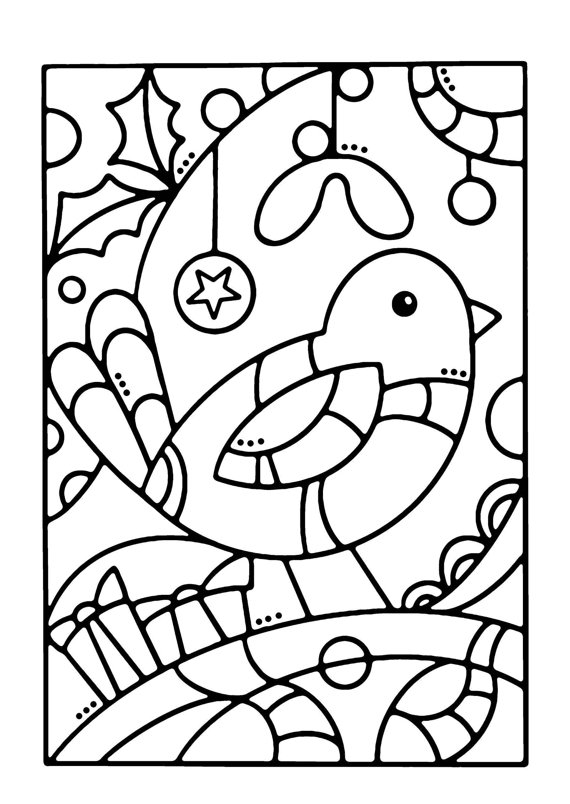 Woodware Francoise Collection-Robin Panel-Stamp, 4 x 6 inches