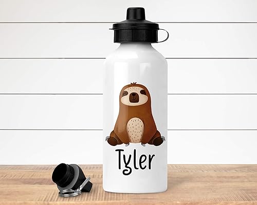 Personalised Water Bottle Drinks Bottle Suitable For Children Kids Child Sloth Themed Amazon Co Uk Handmade