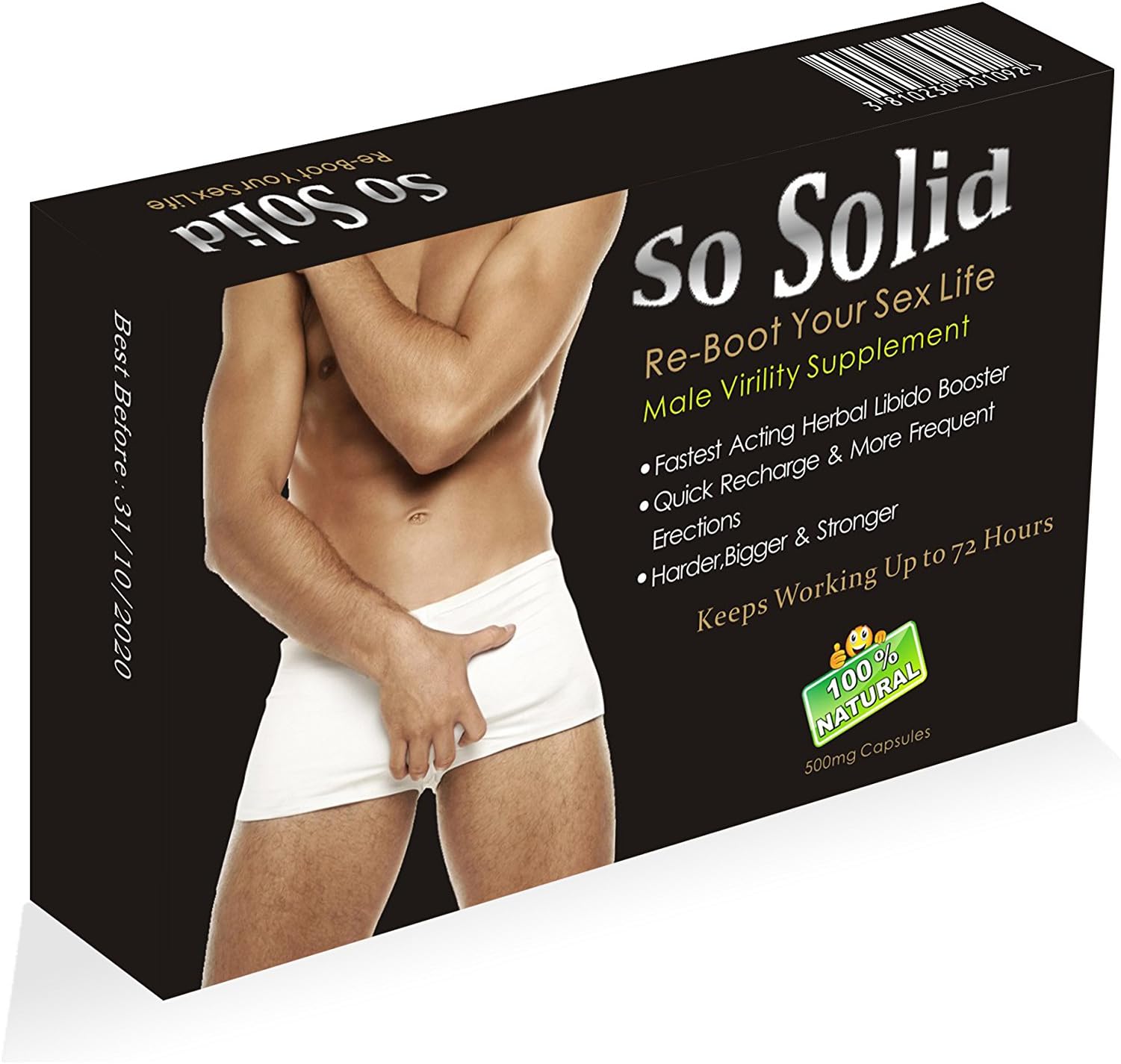 "SOSOLID" Ultimate Strong Maximum Virilty Male Herbal Sexual Enhancement 500mg Capsules (2)