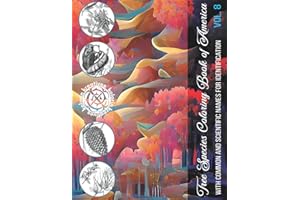Tree Species Coloring Book of America | With Common and Scientific Names for Identification Vol 8