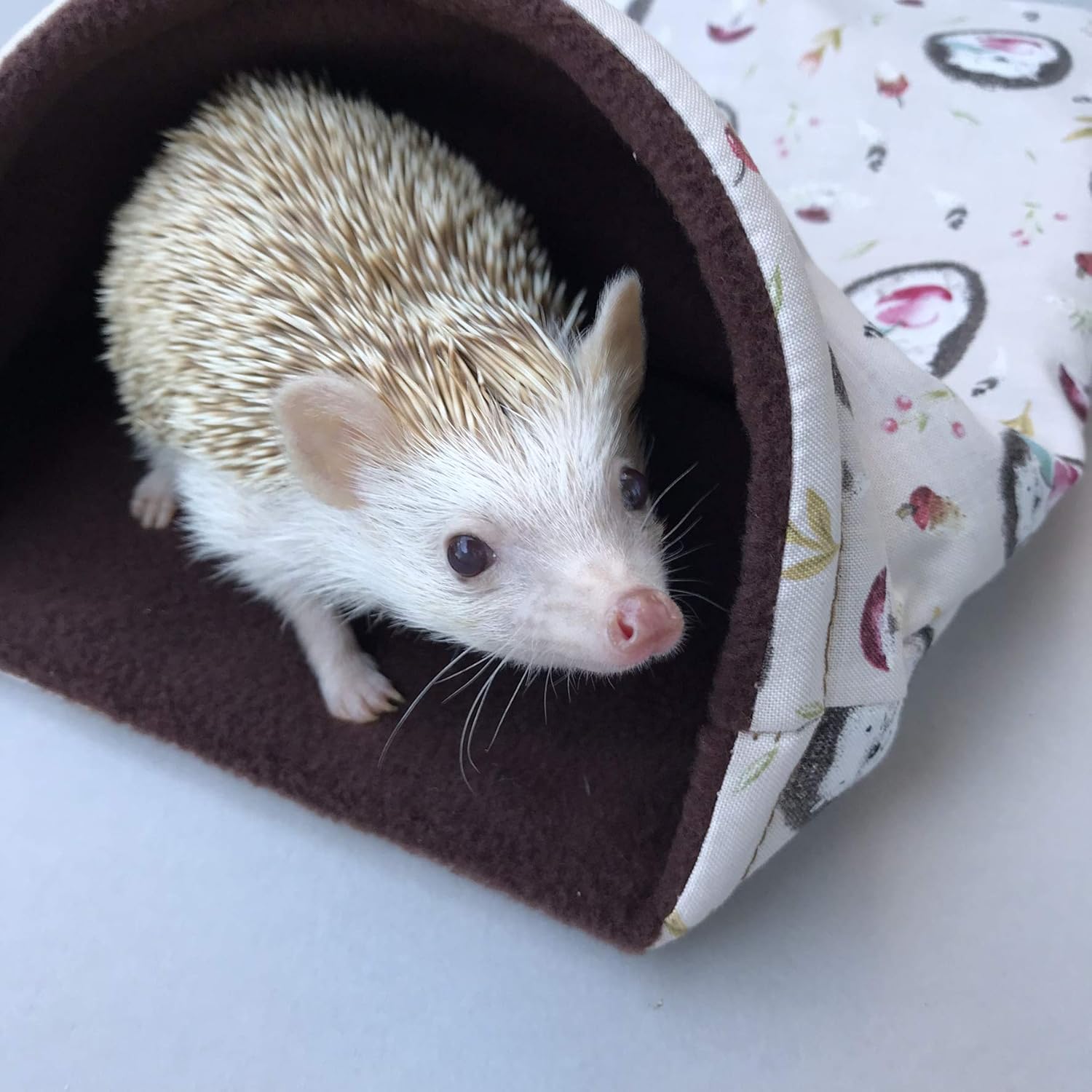 Hedgehog snuggle sack. Small animal sleeping bag. Fleece lined. Amazon
