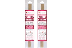 Guidelines4quilting Grip Strips to Slip-Proof Quilt Rulers & Templates, 11 7/8” Crystal Clear, Peel & Stick Strips, 6/Pkg (2-Pack)