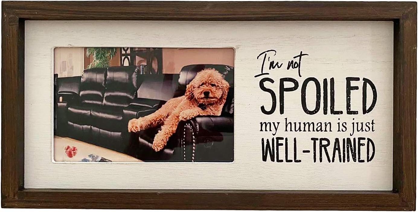 Dog Picture Frame Wood Veneer 6x12 Takes a 4x6 Photo, Dog Photo Frame, Dog Dad Picture Frame, Family Picture Frame, Best Friend Picture Frame, Dad Frame,