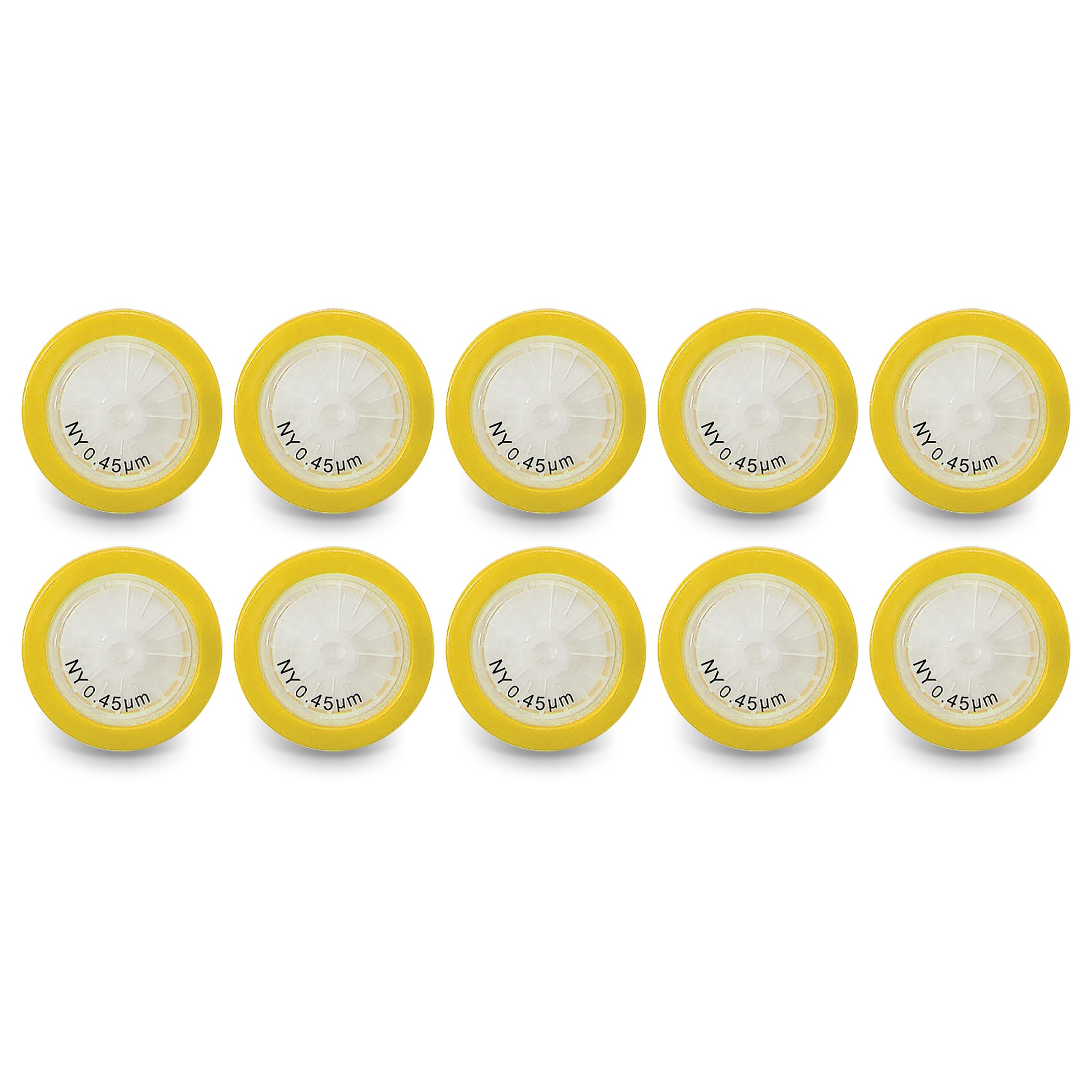 AMTAST Nylon Syringe Filters 25MM Diameter 0.45um Pore Size Non Sterile (Pack of 10)