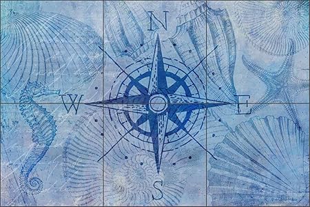 Tile Mural Backsplash Vintage Nautical Compass By Andrea Haase