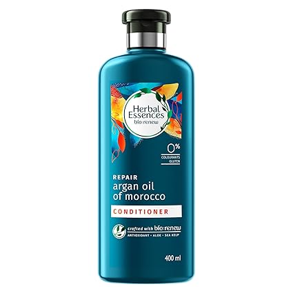 Herbal Essences Argan Oil of Morocco CONDITIONER- For Hair Repair and No Frizz- No Paraben, No Colorants, 400 ML