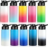 Mimorou 10 Pack Reusable Aluminum Water Bottles Bulk Multicolor Outdoor Sports Water Bottles for Travel Gym Cycling Camping, Snap Lid