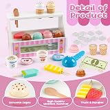 Dreamon Wooden Ice Cream Set 38 Pcs Kids Role Play Toy Gift 3-7 view 4